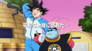 Goku con traje deportivo