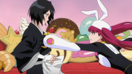 Riruka stabs Rukia