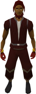 Flame gloves equipped