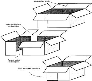 Making a cardboard box smaller