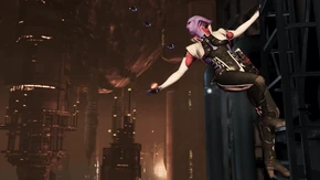 Aria on a ladder