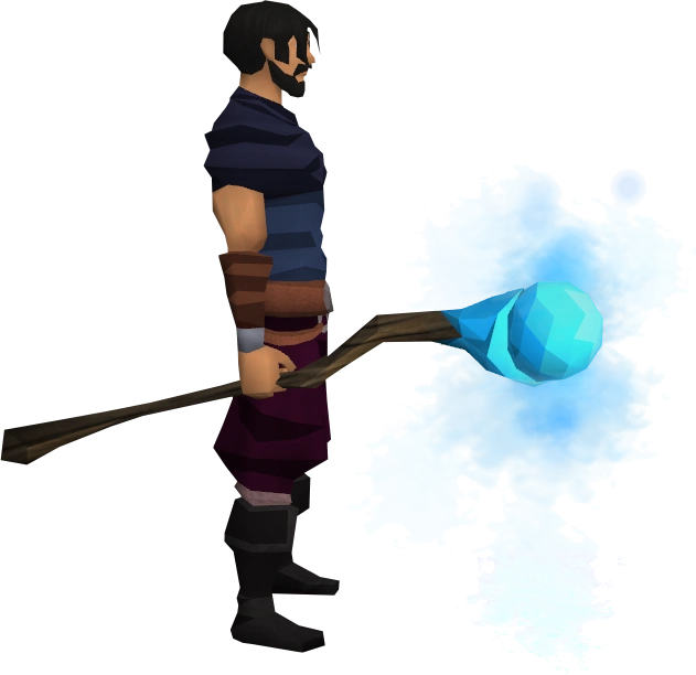 Staff of water equipped
