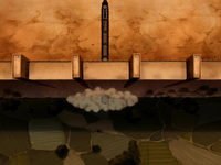 The drill breaking into Ba Sing Se