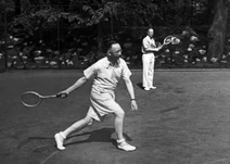 Heinrich Himmler playing tennis with Karl Wolff circa 1941