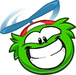 Green Funny Puffle