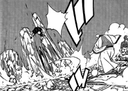 Jura Attacking Laxus With Stone Pillars
