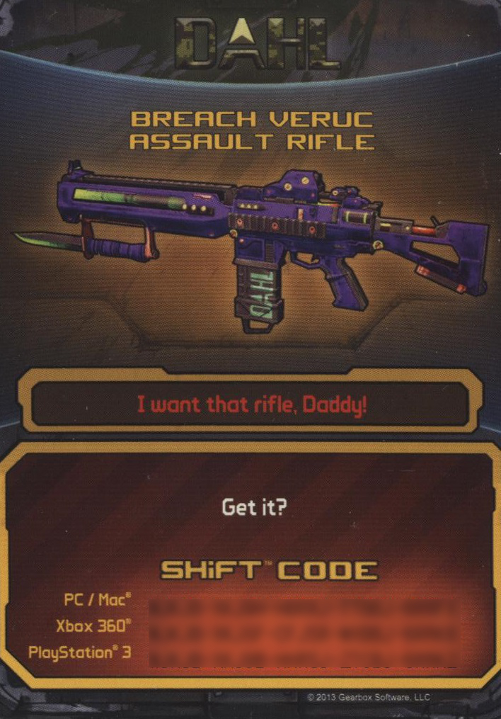 shift code borderlands 2 ps3