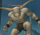 A snow minotaur