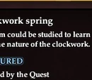 A clockwork spring