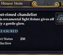 Frost-rimed chandelier