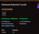 Darkened Kaborite Crystal