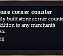 A long stone corner counter