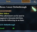 Focus: Lesser Strikethrough