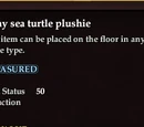 A tiny sea turtle plushie