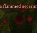 A flammed secernment