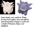 Gengar and Clefable