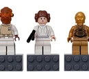 852843 Admiral Ackbar, Princess Leia, C-3PO Magnet Set