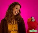 Backstage with Elmo