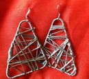 Paperclip and String earrings
