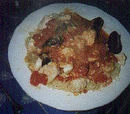 Adriatic Fish Stew over Angel Hair Pasta