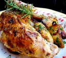 Roast Chicken with Herb Lemon Rub and Yogurt