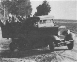 Polish wz. 34 halftracks transports infantry of the 10. Brygada Kawalerii to the front during the Zaolzie Operation. October 10, 1938.