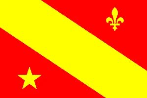 The commonly-used flag of the People's Republic of Quebec, though it was never made official