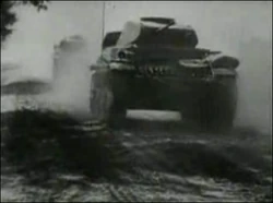 Tanks of the 1. Panzer-Division advancing towards Horní Bříza north of Plzeň on October 20, 1938.