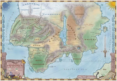 A map of Hyboria.