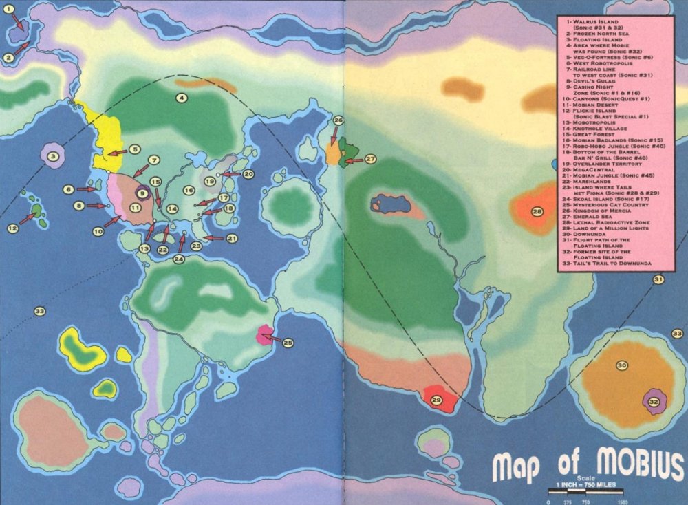 A map of Mobius from the Sonic the Hedgehog series. 