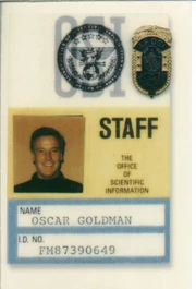 Oscar's O.S.I. badge