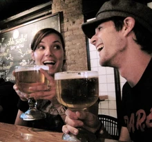 Davis with her brother Keeley Davis.