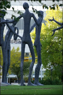 Statues In Front of The Calgary Board Of Education