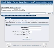 Tampilan muka Forum Kotak Buku.