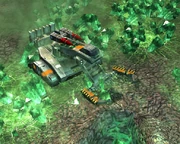 Rocket Harvester in the field, while under attack