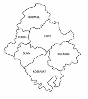 Map of Sainte Genevieve with county names labeled