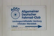 Logo of the ADFC, here to  see at a ADFC agency in Hamburg