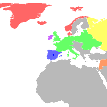 Map of the Federacion Iberiana and surrounding territories