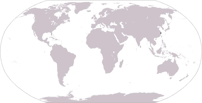 De Jure claim of the Empire, showing location of its capital city Ningbo.