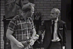 Sam and Roger discuss plans concerning Burke.