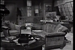 The interior of the Evans cottage.