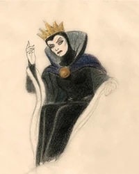 A design for a colder, more sinister Queen close to her appearance in the film.