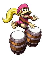 Dixie Kong's artwork in Donkey Konga 3.