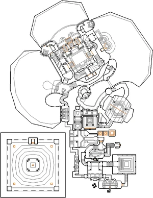 Automap view of MAP23: Blood Sacrifice