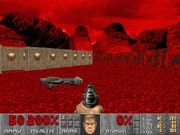 On E3M8 of MOUNTAIN.WAD, the rocket launcher must be used either at close quarters or not at all.