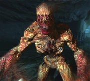 An Imp in Hell. The visual defects are due to the Berserker power-up.