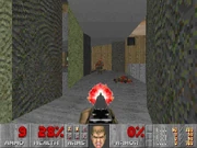 The shotgun being used on MAP11: Circle of Death.