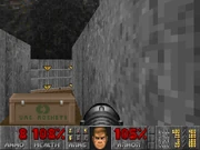 A box of rockets in a secret area of E1M3: Toxin Refinery, in Doom.