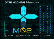 The Gate Hacking options screen.