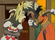 Princess Terria from Tail Concerto arguing with Alicia.